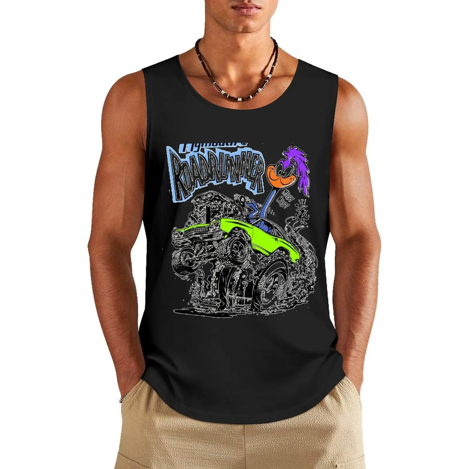 

Odd Rods Plymouth Roadrunner Tank Top bodybuilding for men Sleeveless T-shirt Gym wear