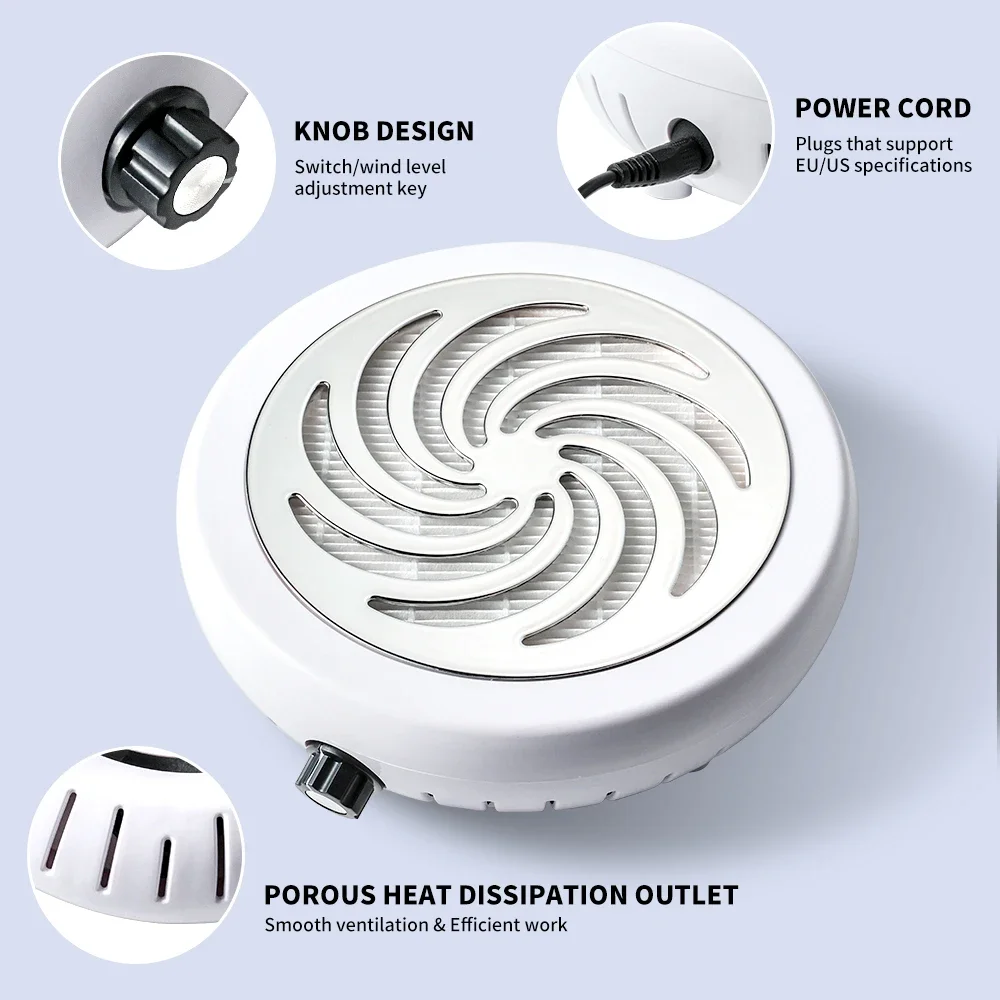 Super Nail Stofafzuiging Krachtige Nagels Dust Extractor Nail Art Manicure Fan Stofzuiger En Filter 45000 RPM