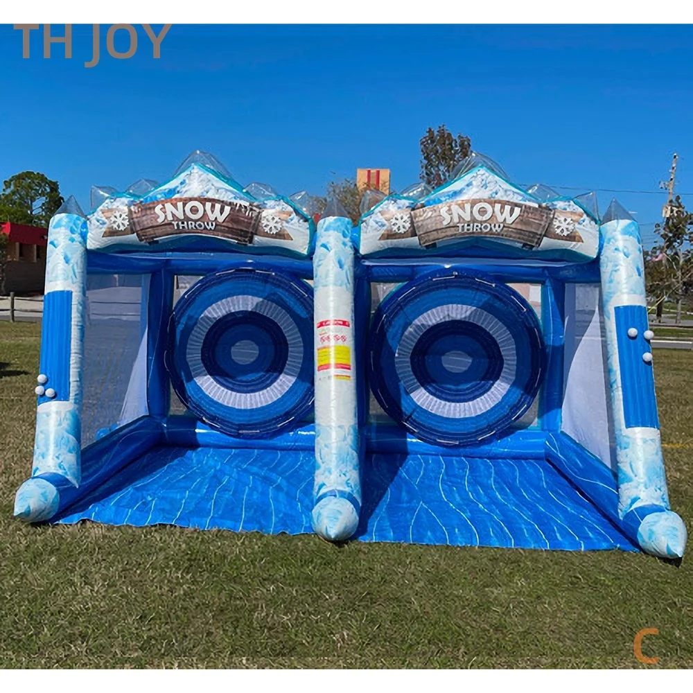 

fast air ship to door, inflatable Snow Axe throw Target Games customized Inflatable snow balls Throwing carnival games