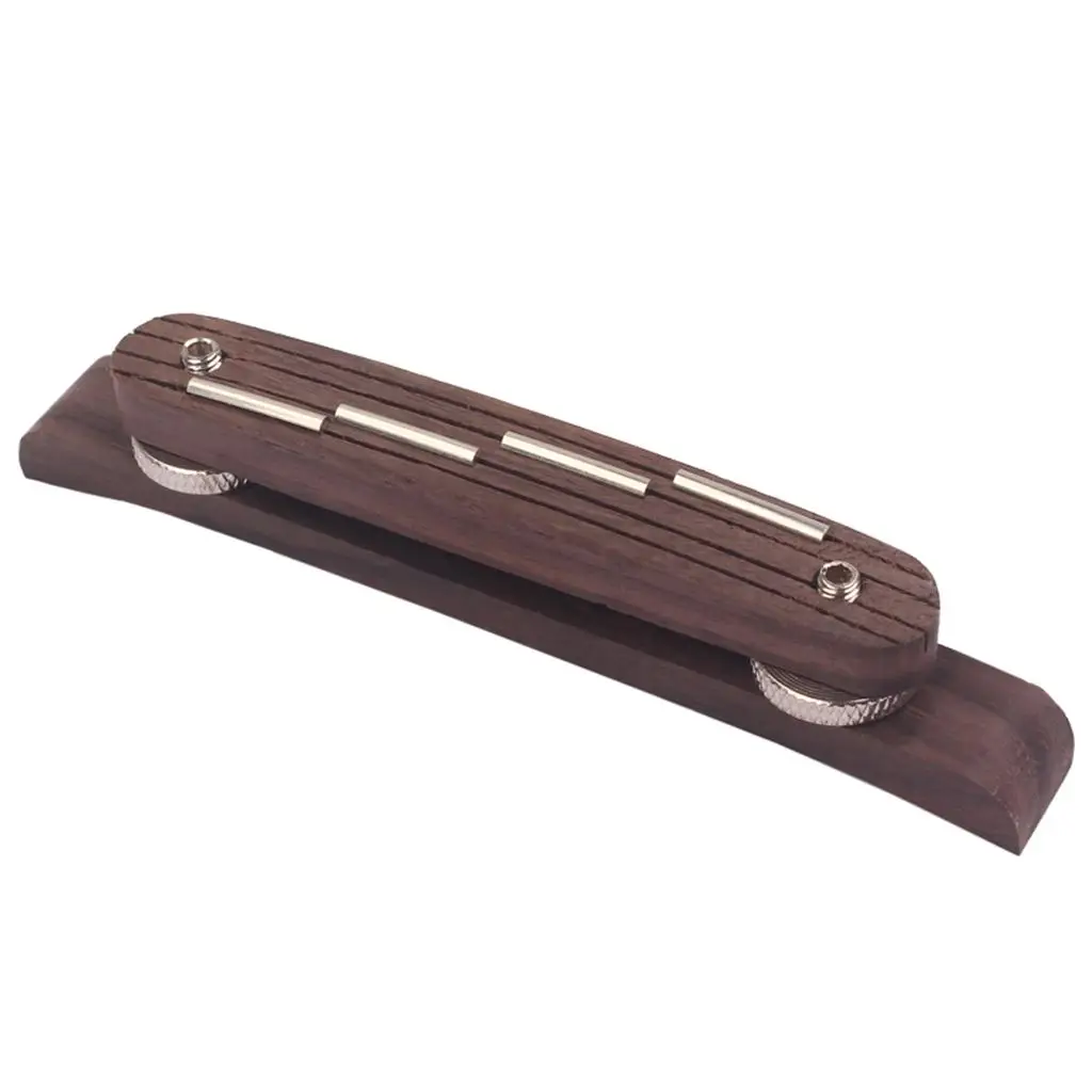 Compensated Rosewood Mandolin Bridge Adjustable Tuning Plate Spare Part for Acoustic Guitar and Mandolin