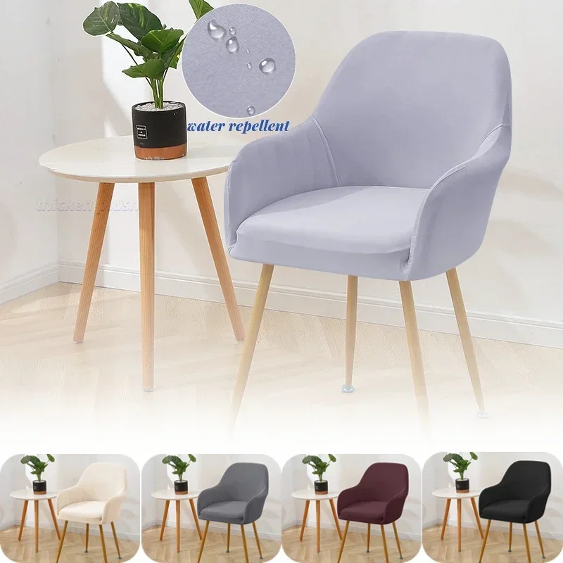 

Water Repellent High Arm Dining Chair Cover Strertch Spandex Armchair Covers Office Chairs Slipcovers Dinning Room Kitchen Home