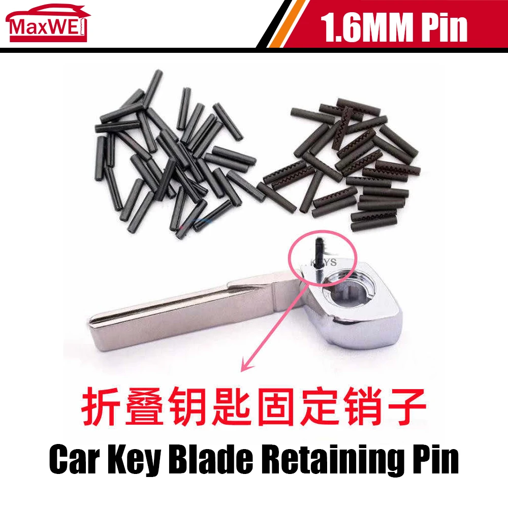 100pcs/200pcs 1.6MM Pin For KEYDIY VVDI Car Key Blade Fixing Pin Bolt Car Key Embryo Latch Remote Key Blade with strong Iron Pin