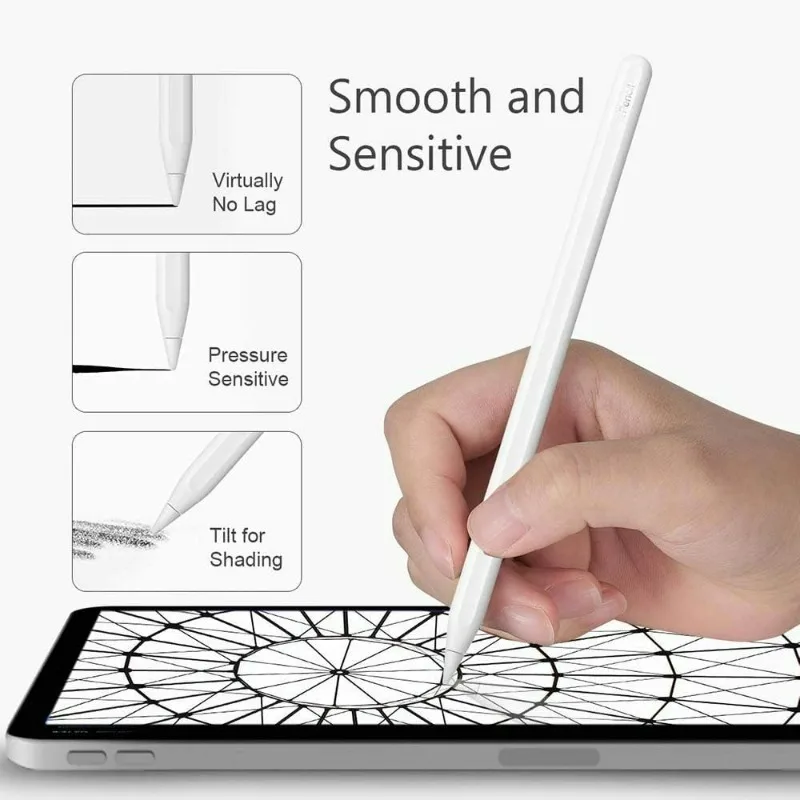 Per Apple Pencil 1st/2nd Matita Pennini Punta di ricambio Silenzioso Tablet Pen Pennino Resistente all'usura Alta sensibilità per Apple IPencil Tip
