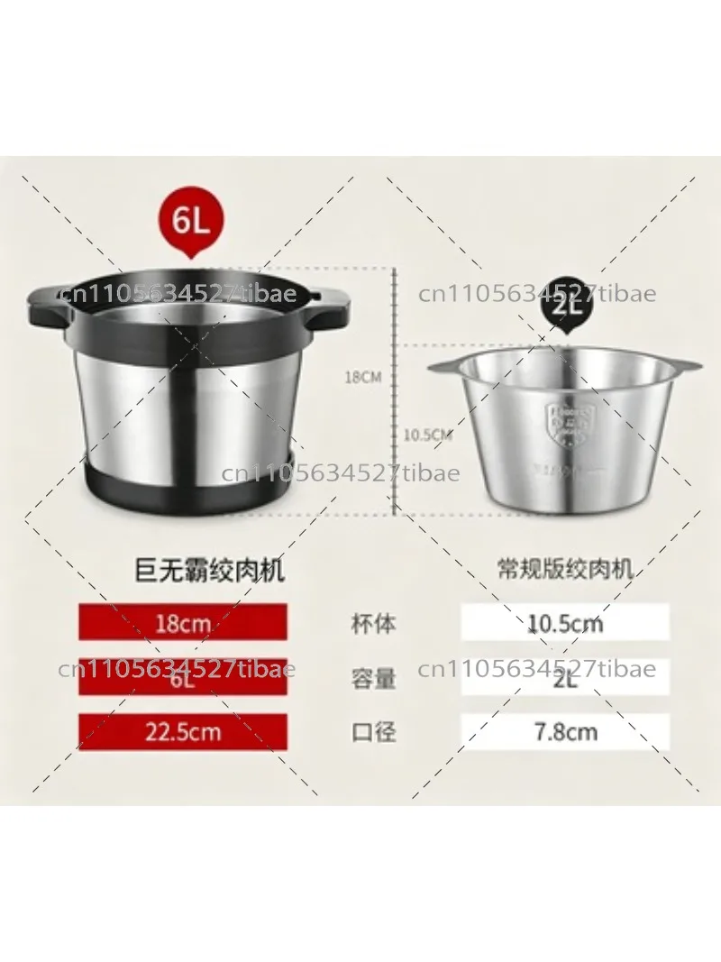 Stainless Steel Cassava Plantain Yam Pounder 6L Kitchen Grinder for Household Use