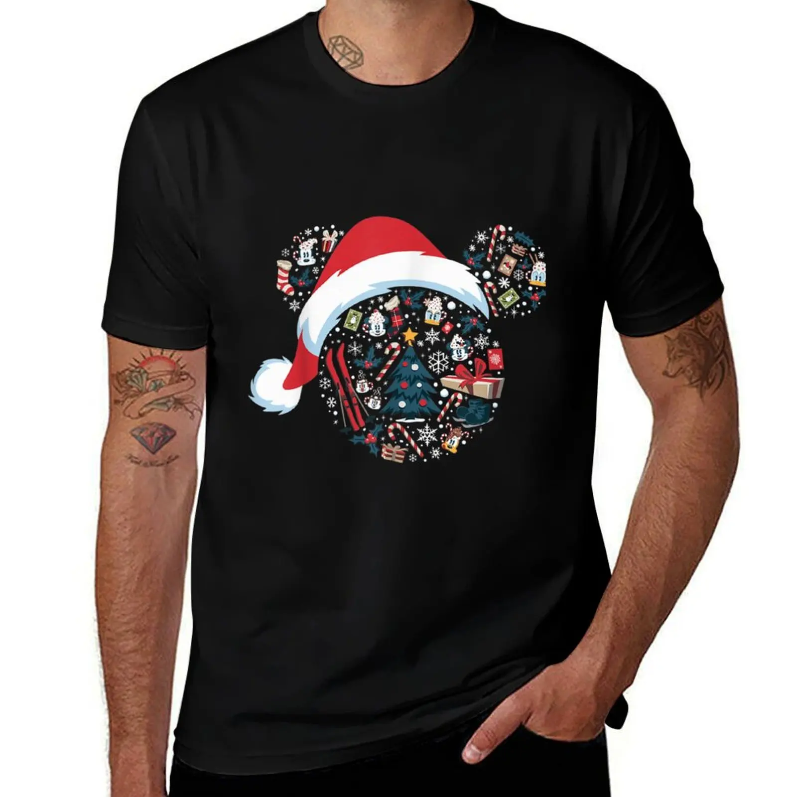 Mouse Icon Winter Lodge T-Shirt t shirt for man 100 percent cotton T-Shirt