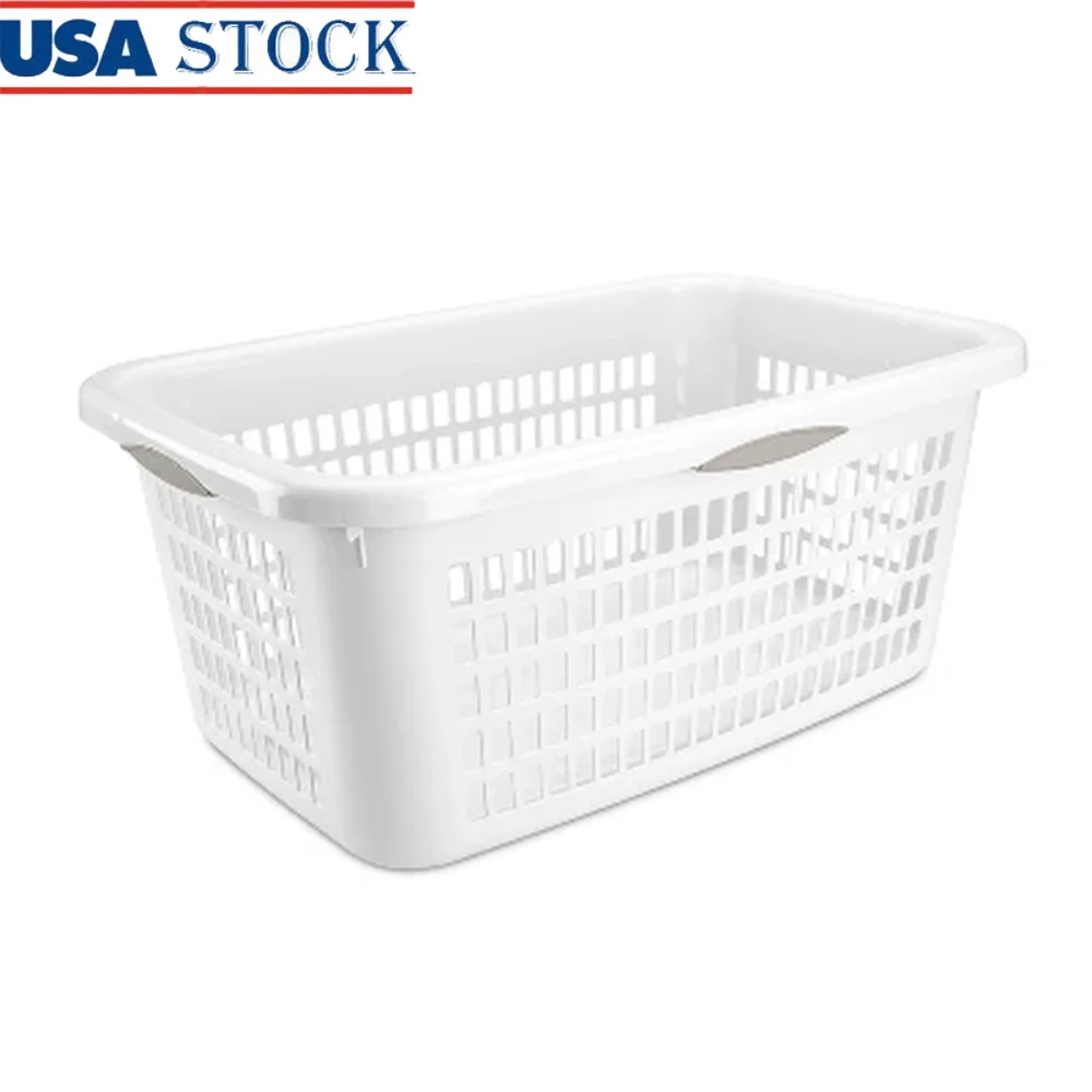 

Portable Plastic Laundry Basket 70.4L Capacity with Built-In Handles Easy Carrying and Sorting Clothes Durable Design Modern