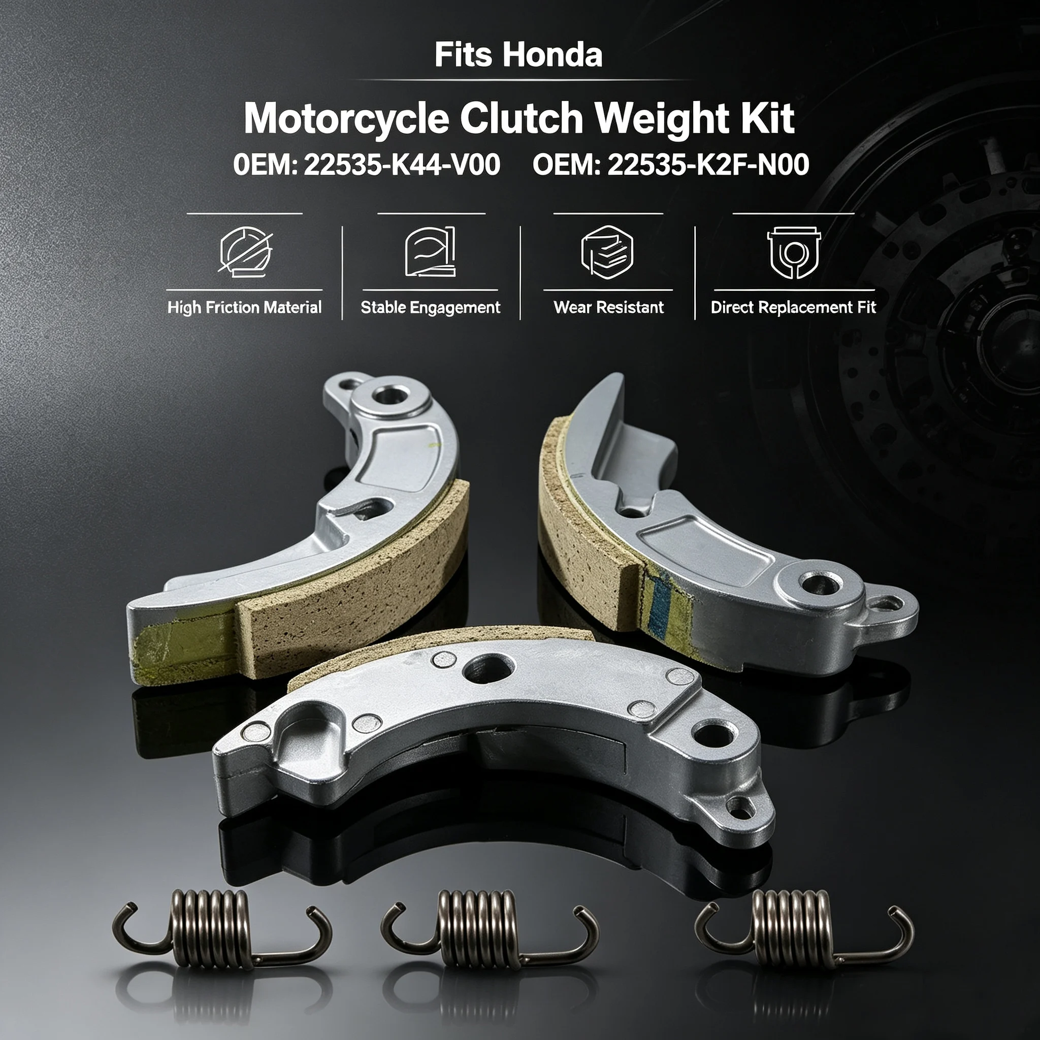 Clutch Centrifugal Throwing Block For Honda Spacy110 SCR 110 Vision 110 DIO 110 NSC110 22535-K44-V00 22535-K2F-N00