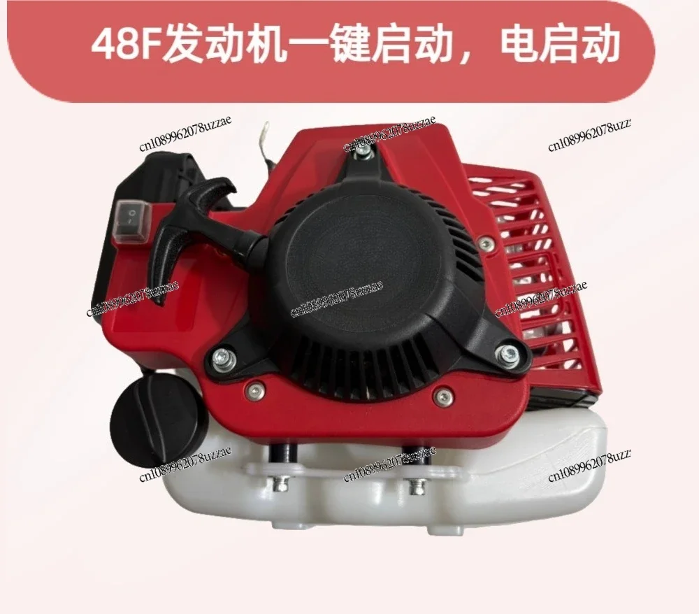 63CC 48F Electric Start Engine One Key Start Universal Power Engine For Garden Cultivation Outboard Propulsion Earth Drilling