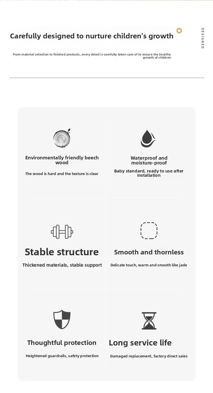جميع سرير الأطفال المصنوع من خشب الزان الصلب، سرير مرتفع ومنخفض، سرير الأم والطفل، سرير الأم بطابقين علوي وسفلي #6