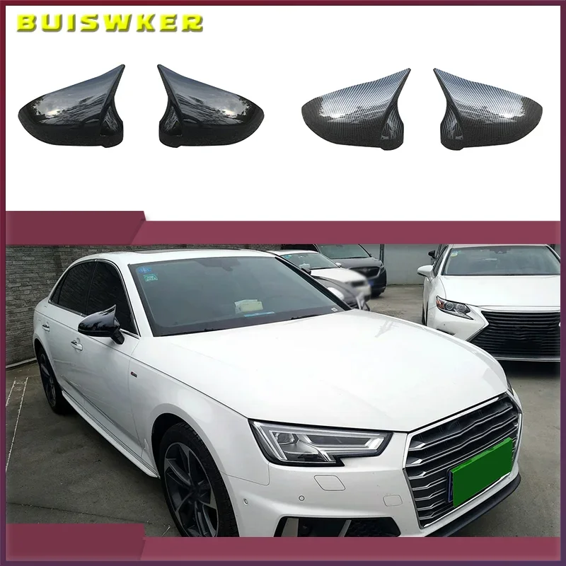 

Carbon Fiber Car Rearview Mirror Covers for AUDI A4 S4 B9 A5 S5 Avant Allroad Quattro 2017-2019