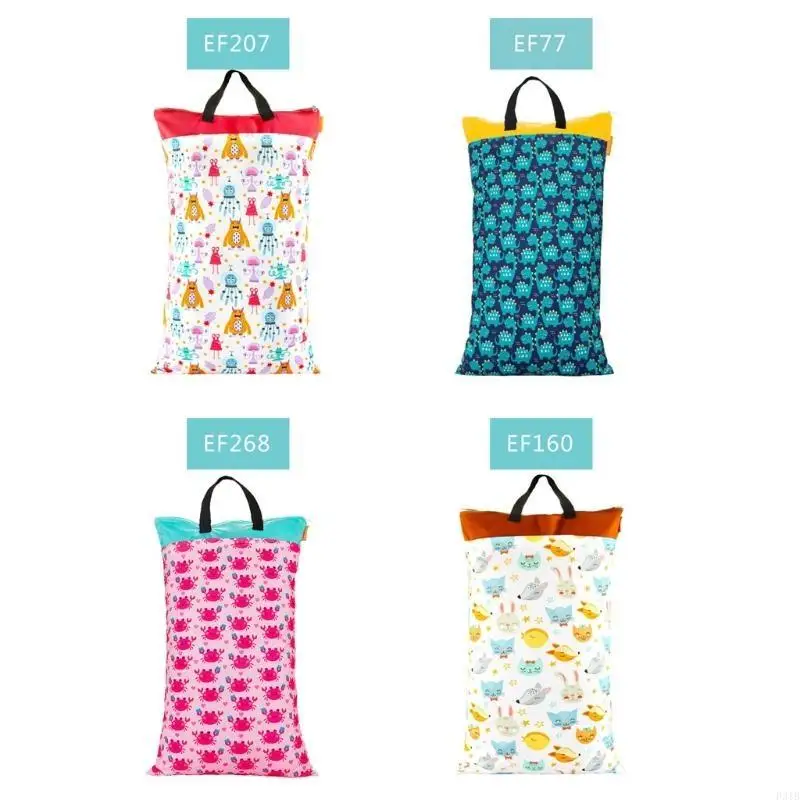 مقاوم للماء حقيبة الرطب قابلة لإعادة الاستخدام قابل للغسل الرطب الجاف حقيبة الطفل القماش حفاضات الصالة الرياضية الملابس حقيبة