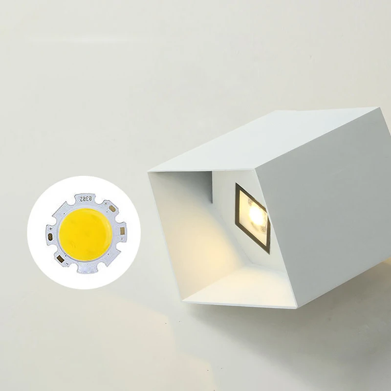 Imagem -04 - Luz de Parede Impermeável ao ar Livre Ip65 12w Cob Led Luzes da Varanda Moderna Decoração Interior para Cima para Baixo Lâmpada de Parede de Alumínio de Cabeça Dupla Ac85265v