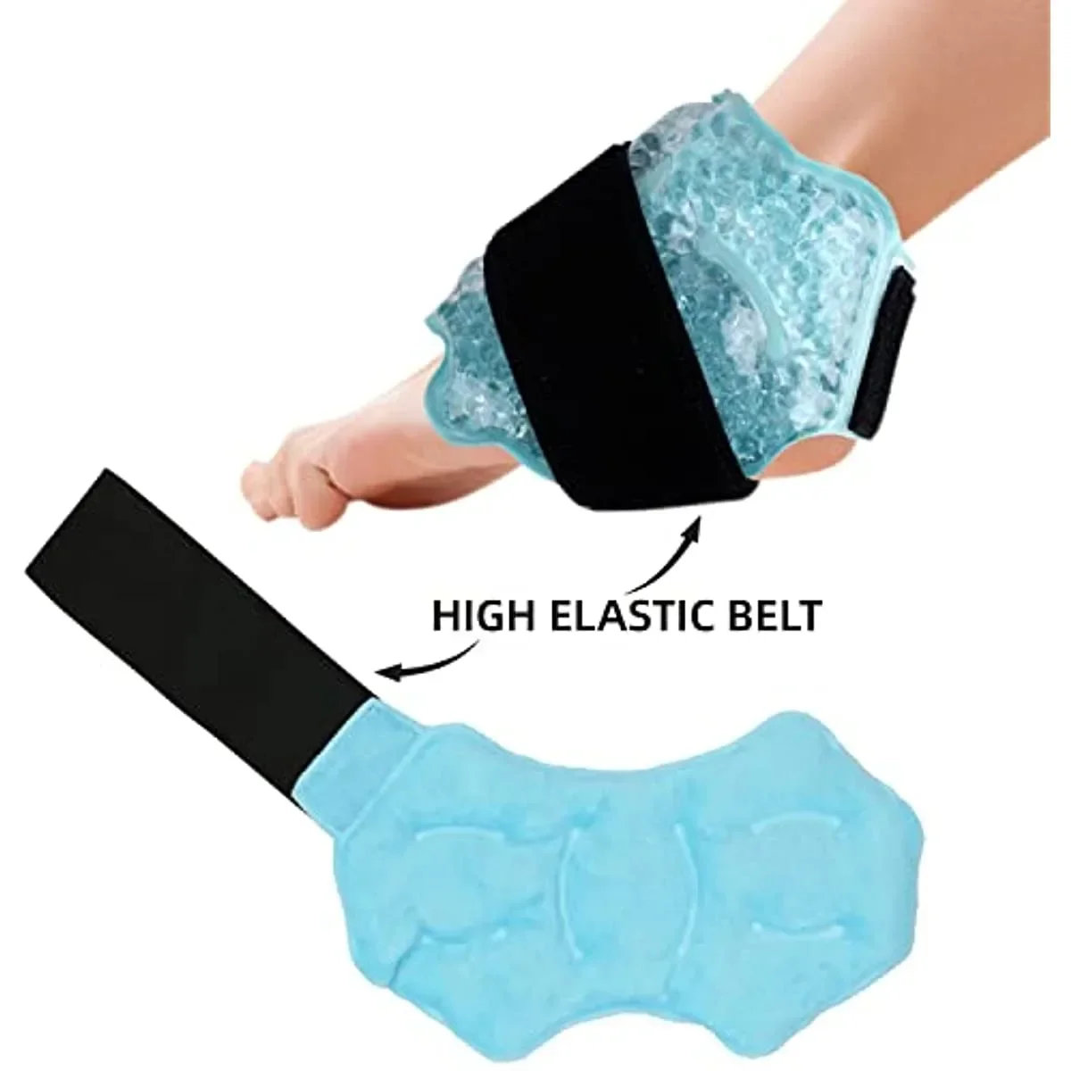 Ankle/Sports Foot Ice Pack - Hot & Cold Gel Pack with Adjustable Stand for Myofascial & Feet - Microwaveable, Freezable & Reusab