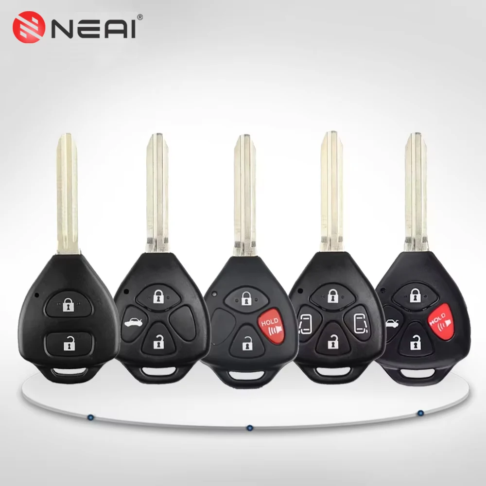 For Toyota Reiz Camry Avalon Corolla Matrix RAV4 Runner Wish Venza Yaris Car Key Shell Case Cover TOY43 TOY47 Blade 2 3 4 Button