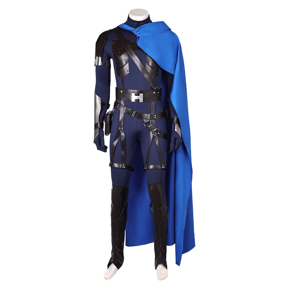 Fantasia VII Rebirth Nuvem Strife Cosplay Traje para Homens, Macacão Manto, Roupas Halloween, Fato de Festa Carnaval