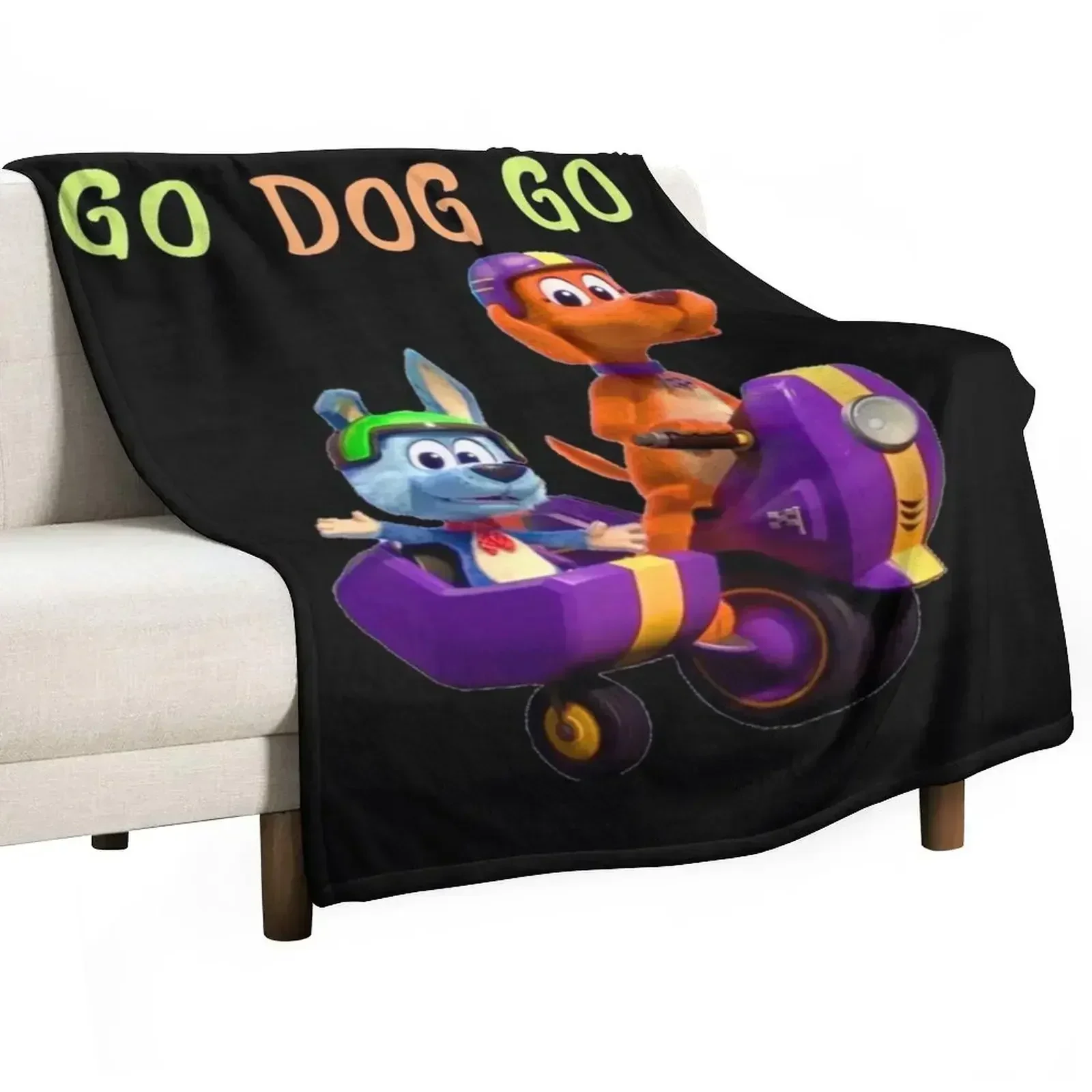 go dog go best gift for girlfriend boyfriend gift for mom gift for dad Throw Blanket Bed covers funny Thins Blankets