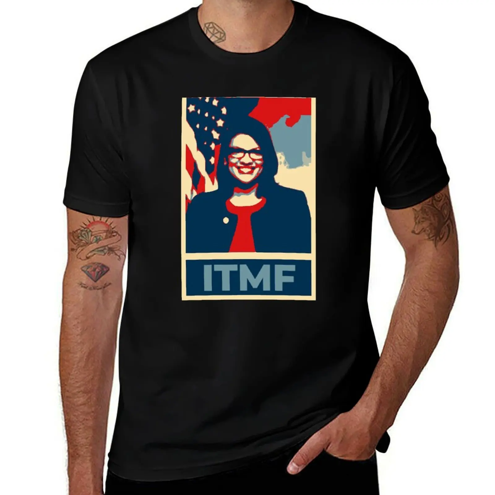 

Футболка Rashida Tlaib Impeach TMF, хлопковая футболка, футболка из 100% хлопка, мужская футболка, хлопковая футболка