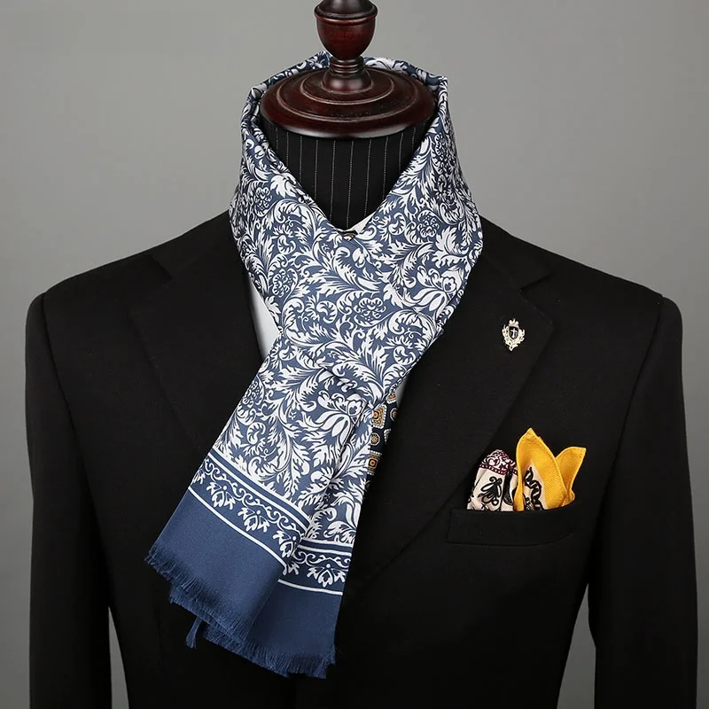 Echarpe-en-soie-haut-de-gamme-pour-homme-fine-protection-uv-motif-floral-ethnique-longue-et-rectangulaire-printemps-automne-hiver