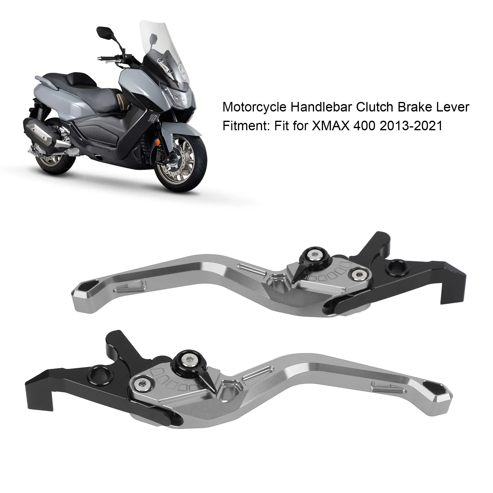 Motorrad-Kupplungs-Bremshebel, rostfrei, 1 Paar Motorrad-Lenker-Bremszylinderhebel für XMAX 400 2013 bis 2021