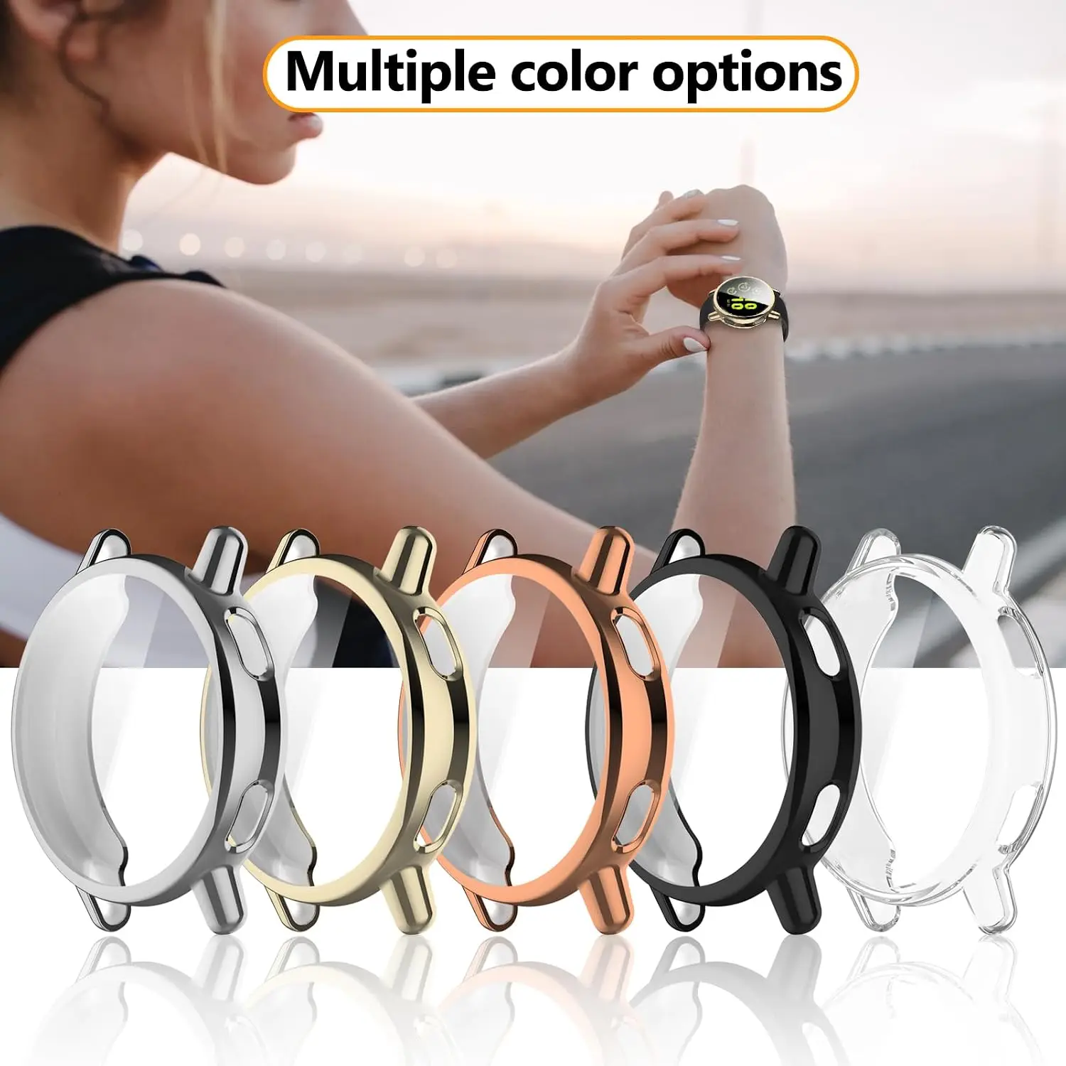 Case for Garmin Vivoactive 5/6 Soft TPU Bumper, Full Coverage Protection, Anti-Scratch,Applicable to Daily and Sports Use