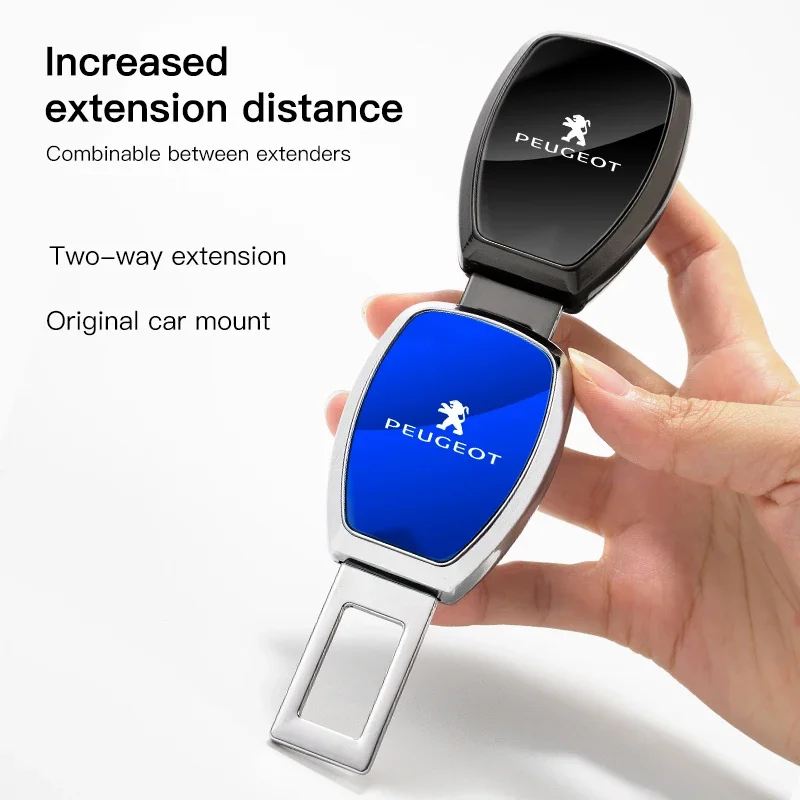Car Sticker/ Car Safety Belt Buckle Extension Clip Accessories For Peugeot 107 408 4008 308 3008 5008 508 2008 208 301 407 205