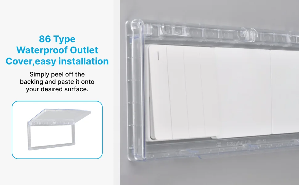 Waterproof Outlet 220V Cover 3 Gang Dustproof Wall Switch Protector Plastic Box for Wet Outdoor Environments