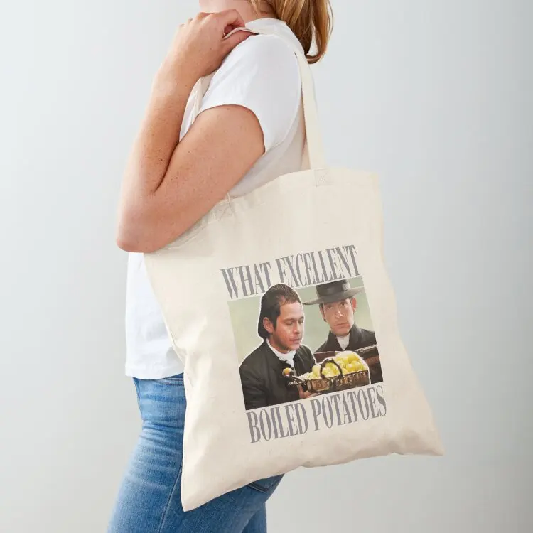 what excellent boiled potatoes Funny Meme Tote Bag tote bags aesthetic tote bag woman Cloth bags canvas