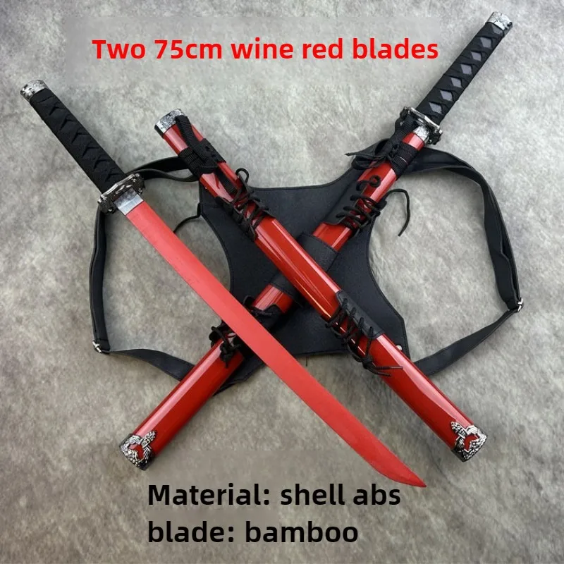 ของเล่นเด็กของขวัญตลก-kawaii 100 ซม.deadpool ninja 2 ดาบ & Suspenders,cool Stuff คอสเพลย์ดาบ,คอสเพลย์อาวุธ,ของเล่นเด็ก