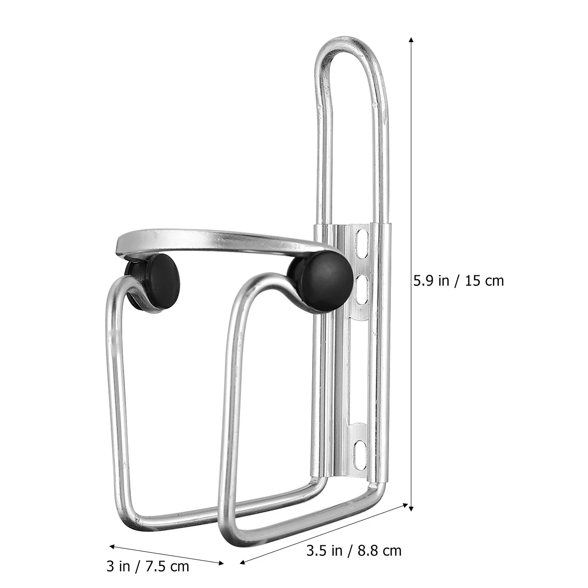 2Pcs Outdoor Aluminum Alloy Water Bottle Rack for Bike Practical Durable Holder Easy Install Silver Water Bottle Rack