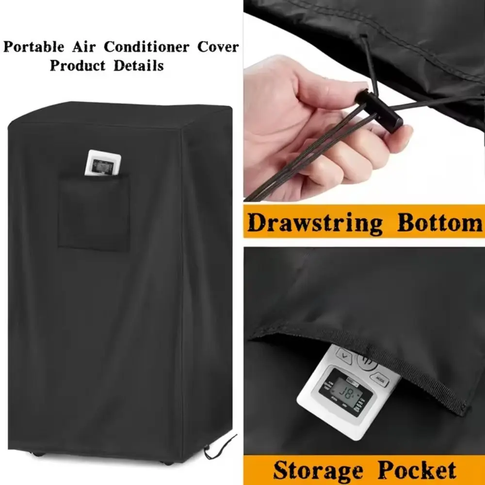 Waterproof Portable Air Conditioner Cover Oxford Cloth Windproof AC Unit Cover With Drawstring Dustproof Protection Cover