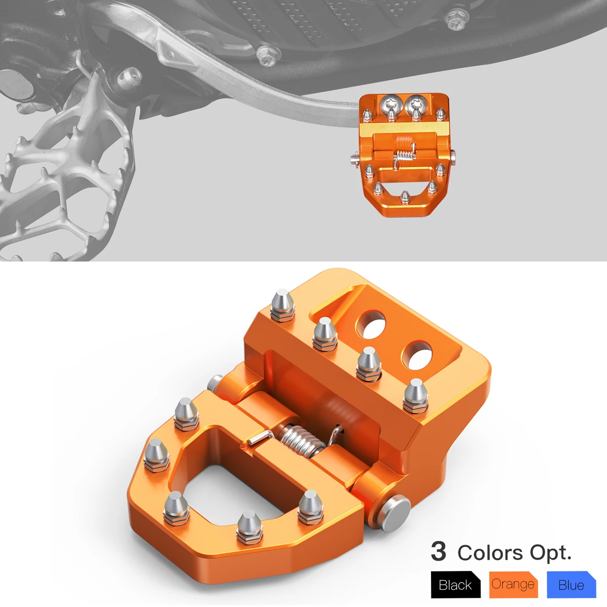 NICECNC For KTM 2017-2024 EXC 300 TPI EXC250 EXCF 350 EXC 450 SX125 SXF 250 SXF 450 XCW 300 Folding Dual Control Brake Pedal Tip