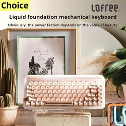 LOFREE Dot Foundation Mechanical Keyboard Wireless Bluetooth Tri-Mode Hot Plug Single Optical Keyboard Office Mouse Pad Mat