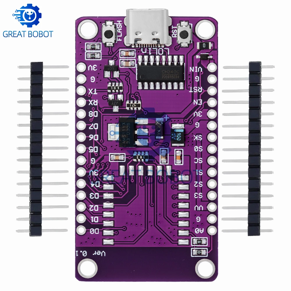 ESP8266 NodeMCU V3 (Type-C, CH340) – WiFi Development Board for Arduino Programming