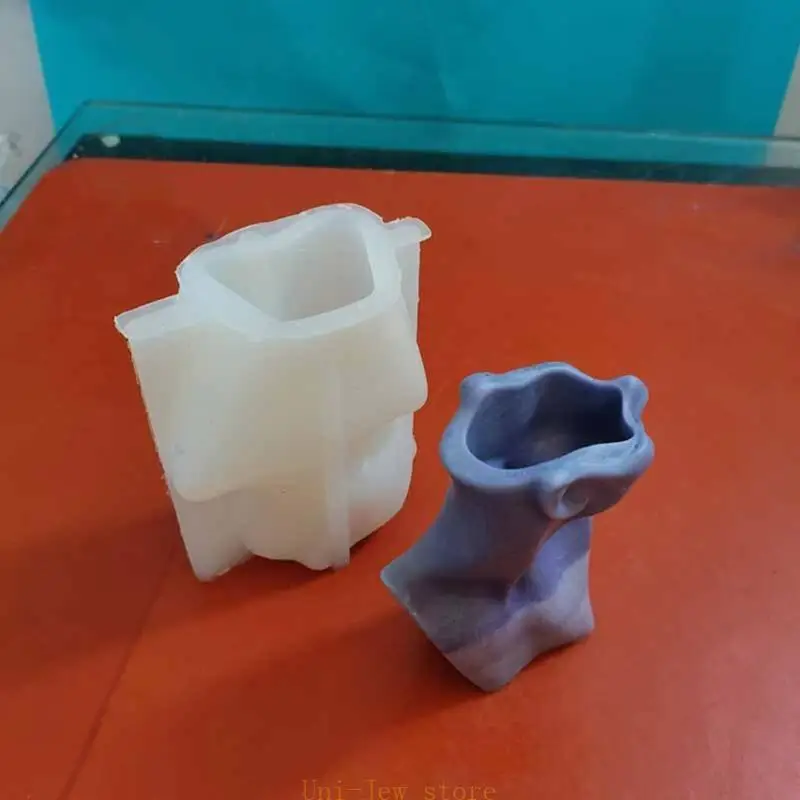 

40 ГБ лица Силиконовая плантатор Плесень цементная ручка плесень