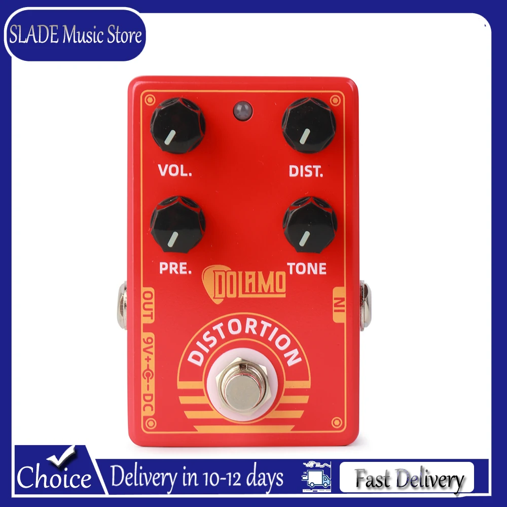 D-9 Distortion Guitar Effect Pedal Alloy Shell True Bypass Versatile Classic Modern Tone For Electric Guitar Bass Accessory