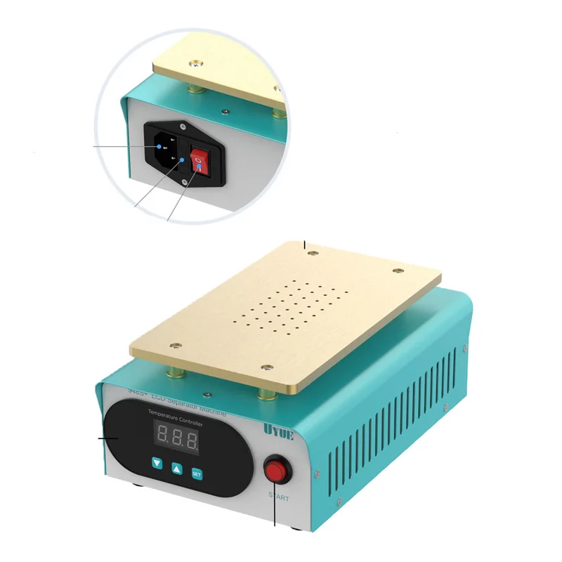 948S + LCD فاصل آلة شاشة إصلاح آلة البناء في مضخة فراغ مجموعة للآيفون لسامسونج