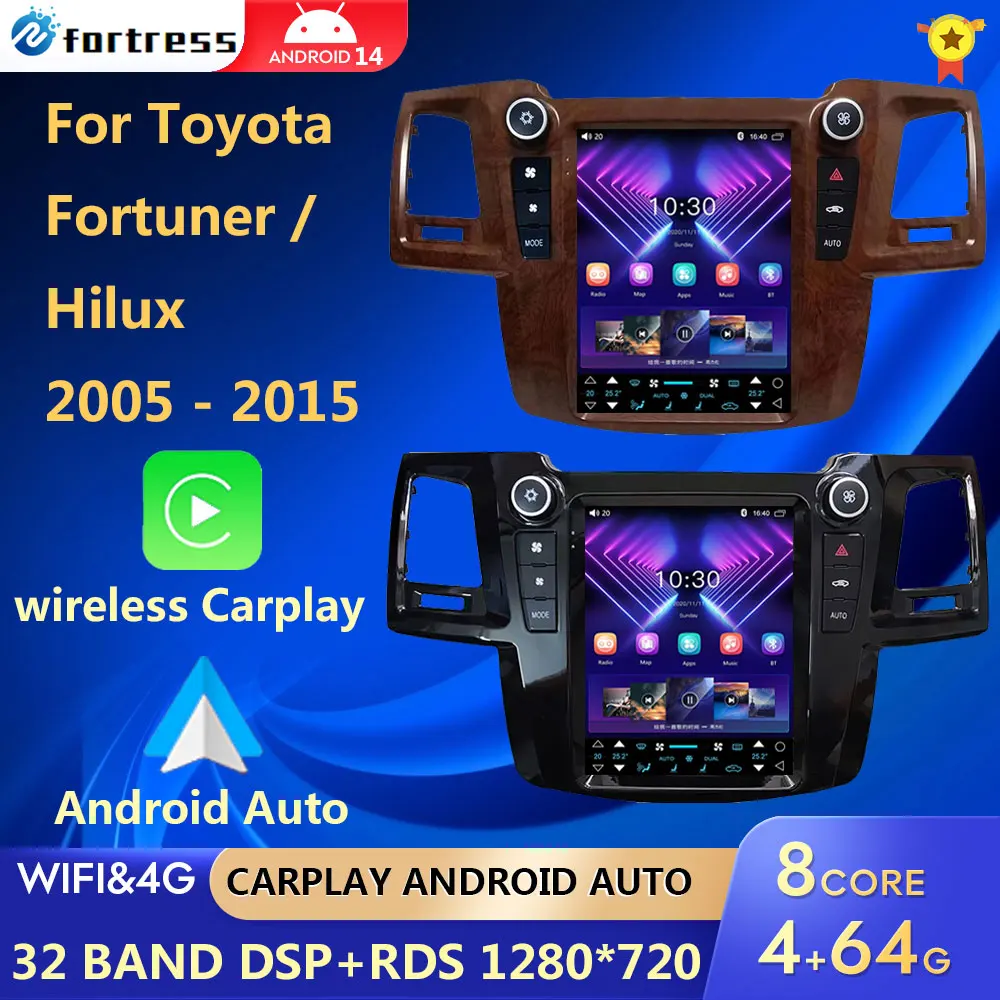 

9.7" Android11 2din Car Radio For Toyota Hilux 2005-2014 Carplay Autoradio Multimedia Player Stereo HiFi Music Navigation GPS