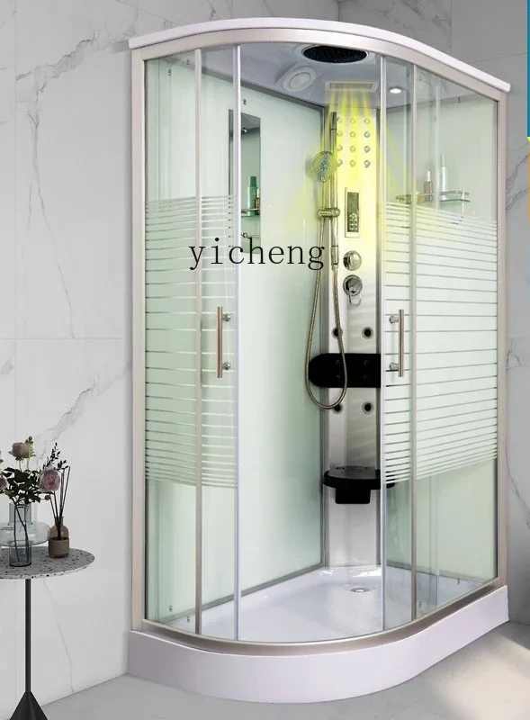 D9- integral shower room household integrated tempered glass simple bath room partition