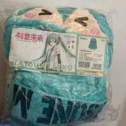 165x90CM Moeyu Genuine Anime Hatsune Miku kawaii Figure flannel hooded blanket keep warm shawl pillow Model girls christmas gift