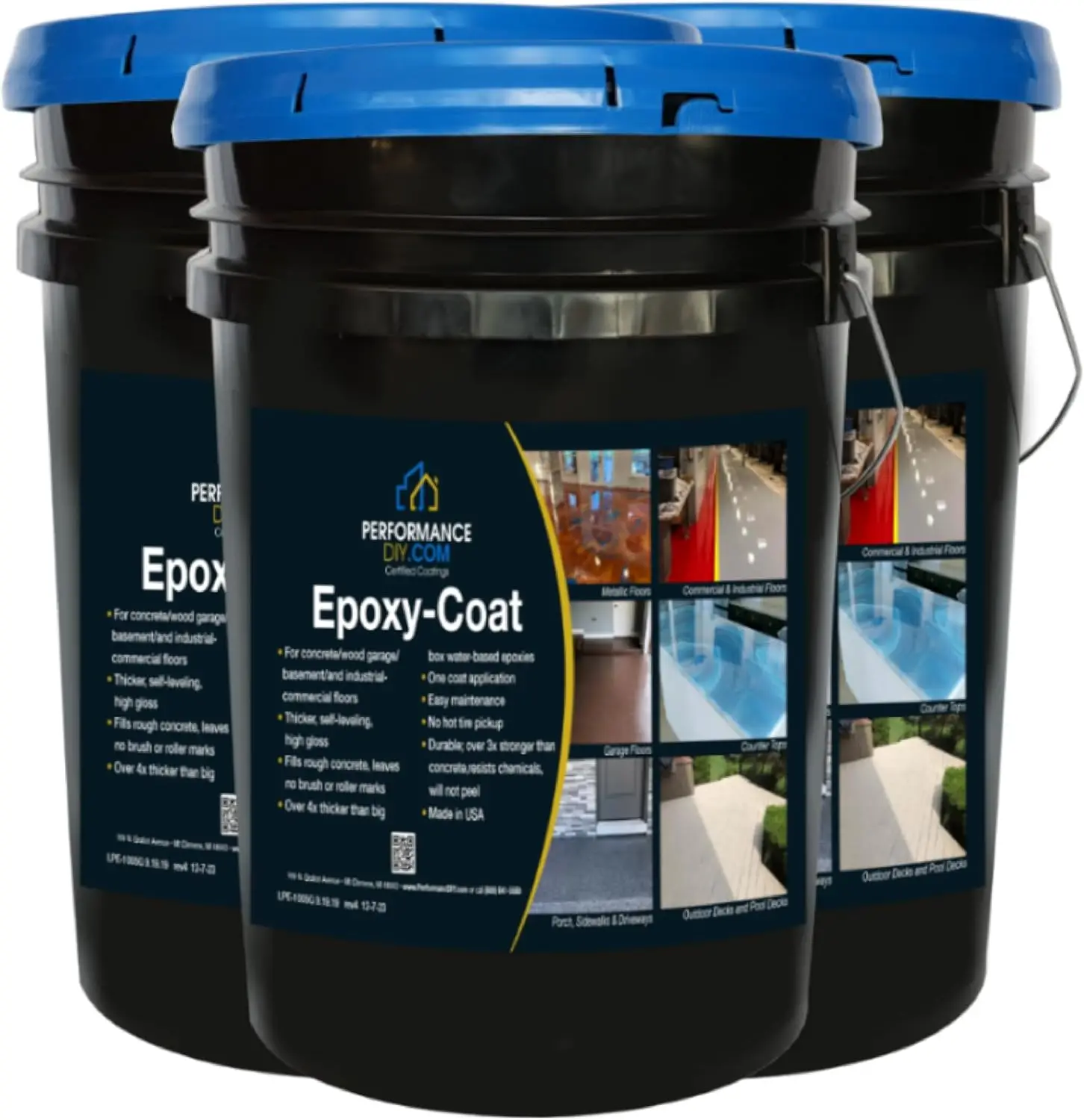 Performancediy Good Kit 15 Gallon Epoxy Floor Coating- Gray Base With Blue Blend 1/4