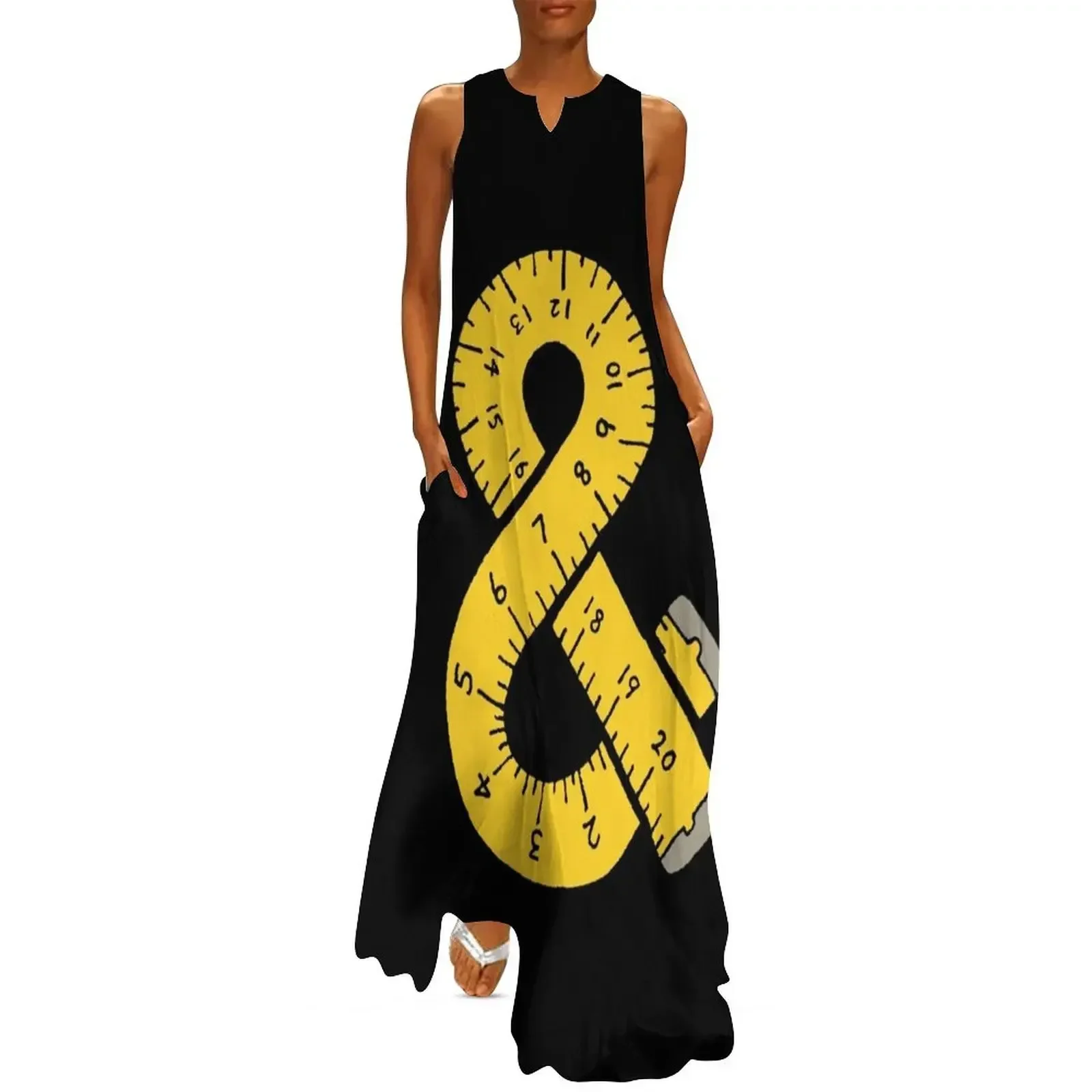 

Ampersand Measuring Tape Long Dress elegant women's dresses for wedding Female dress elegant and pretty women's dresses Dress