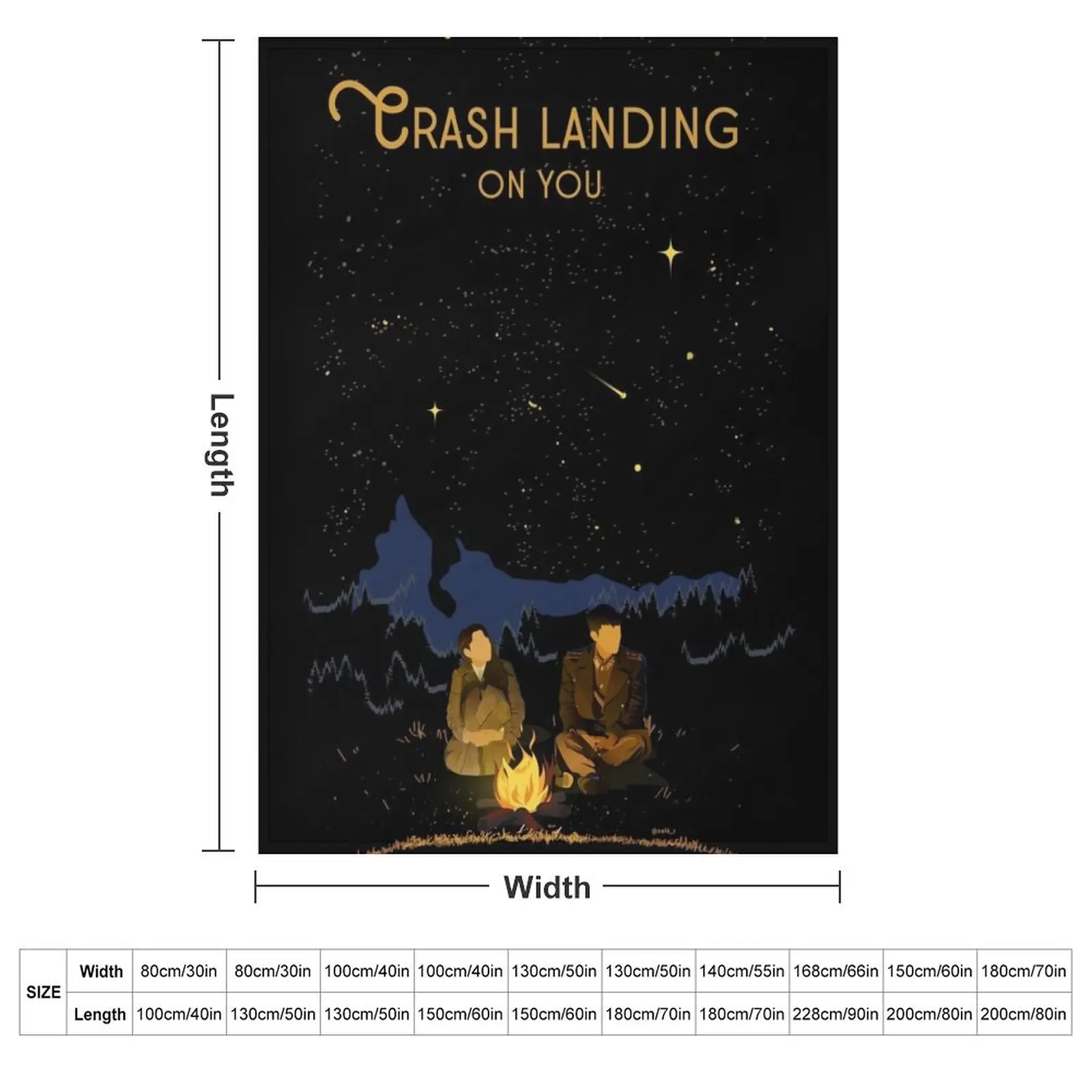 Crash Landing on You Throw Blanket couch cozy soft plush fuzzy picnic outdoor blanket
