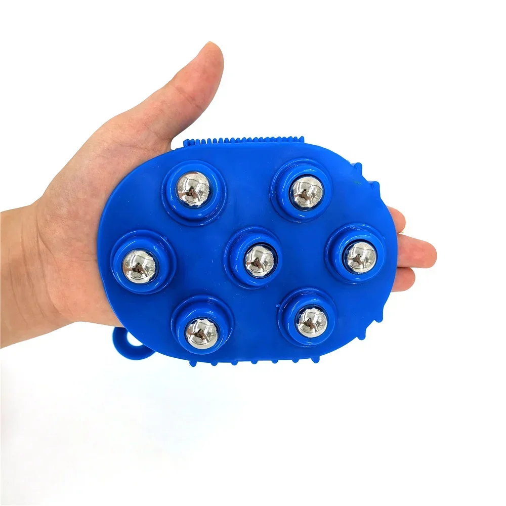 Rolling Ball Body Massage Gloves Acupoint Meridian Unblocking Muscle Pain Relief Relaxation Hand Neck Back Shoulders Health
