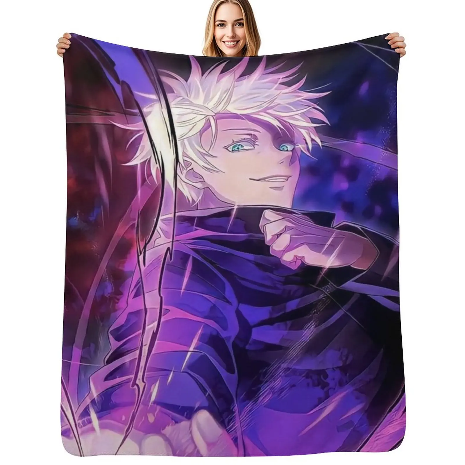 

Gojo Satorou Throw Blanket Nap Summer Thermals For Travel Quilt Blankets