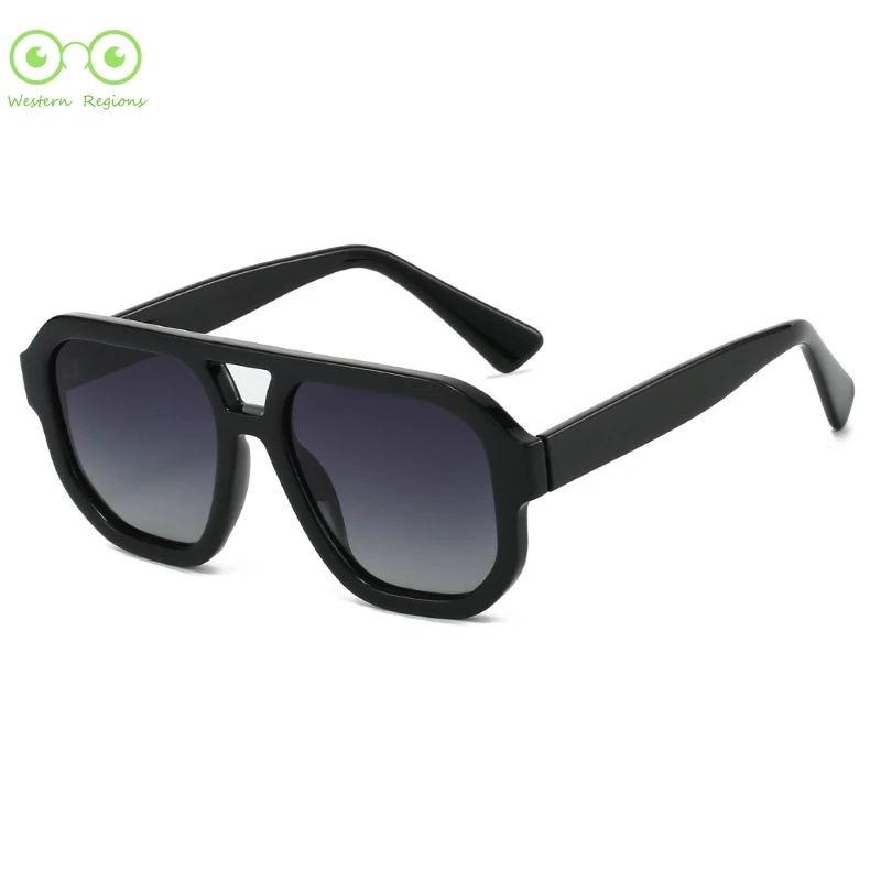 نظارات شمسية مستقطبة بتصميم جديد مزدوج الشعاع UV400 بإطار كبير أوروبي وأمريكي للرجال والنساء