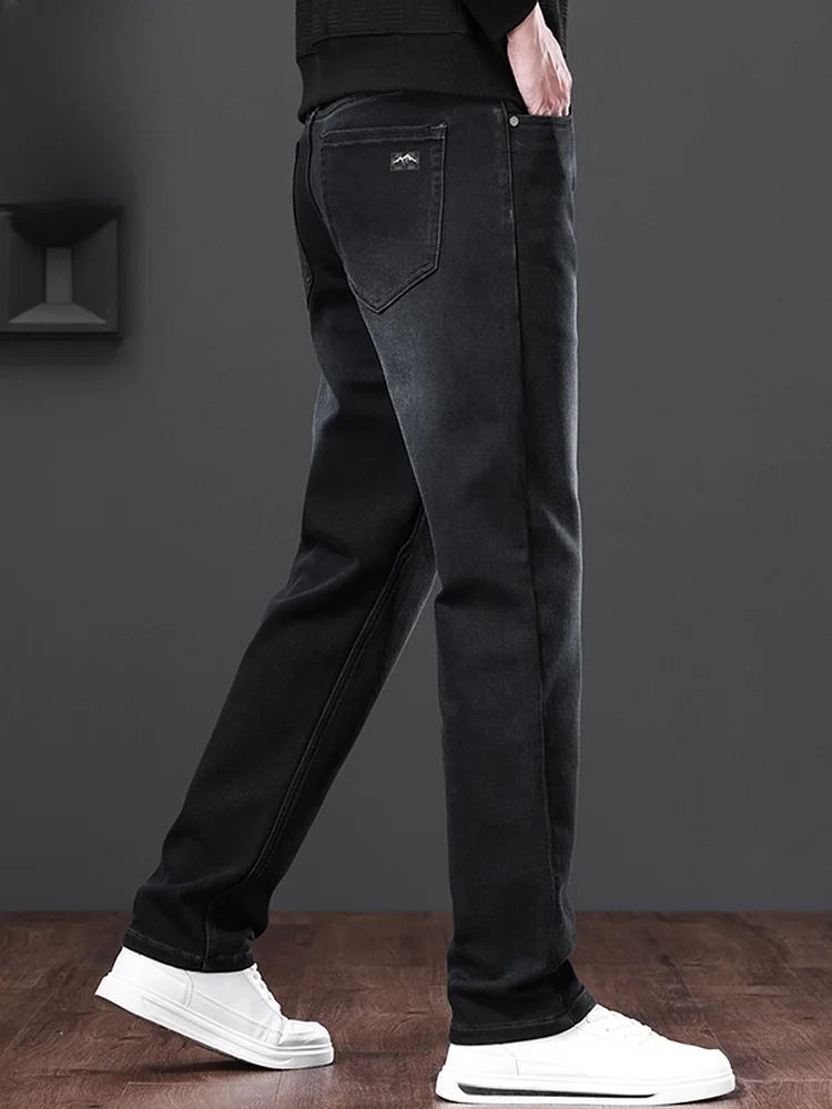 

Men's Waed Jeans Loose Straight Leg Slim Fit Long Trousers Casual Youthful Sle Polyester Lenzing Lyocell Cotton B...