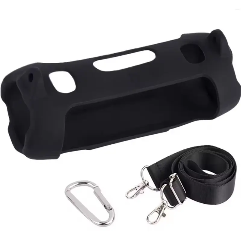 AAAEL-For Charge 6 Compatible Silicone Speaker Case Splash-Proof Protective Cover With Shoulder Strap Dirt-Resistant Sleeve