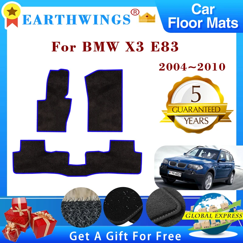 For BMW X3 E83 2004 2005 2006 2007 2008 2009 2010 Car Floor Mats Rugs Panel Footpads Carpet Cover Cape Foot Pad Auto Accessories