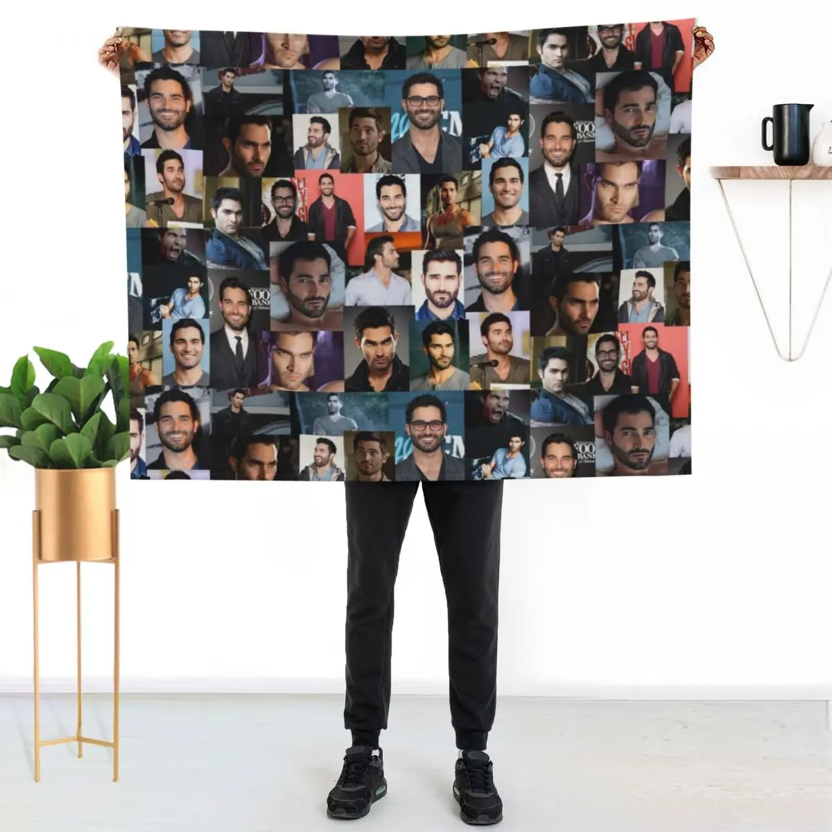 Tyler Hoechlin collage Throw Blanket Kid'S Softest Hairy Custom blankets and throws Large Blankets