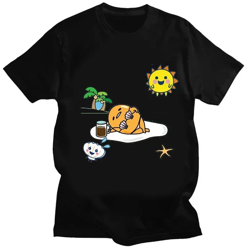 Women's New Shirt Women Fun Egg Yolk Graphic Harajuku Tee Men's Top Clothing Summer Kawaii Humanized Lazy Eggs Printed Tshirt